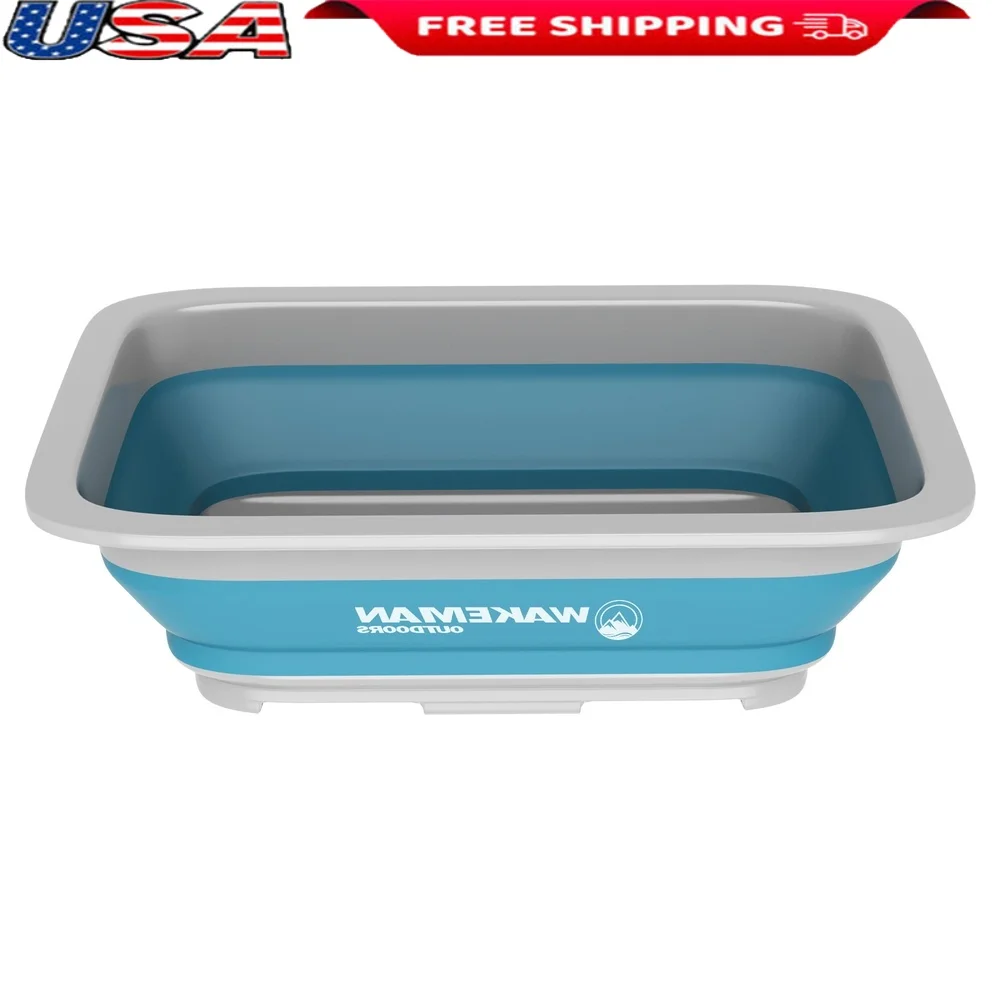 

Универсальное складное ведро, универсальное ведро для мытья, кемпинговая автомойка, охладитель льда, легкий вес 7,27 л, компактный дизайн