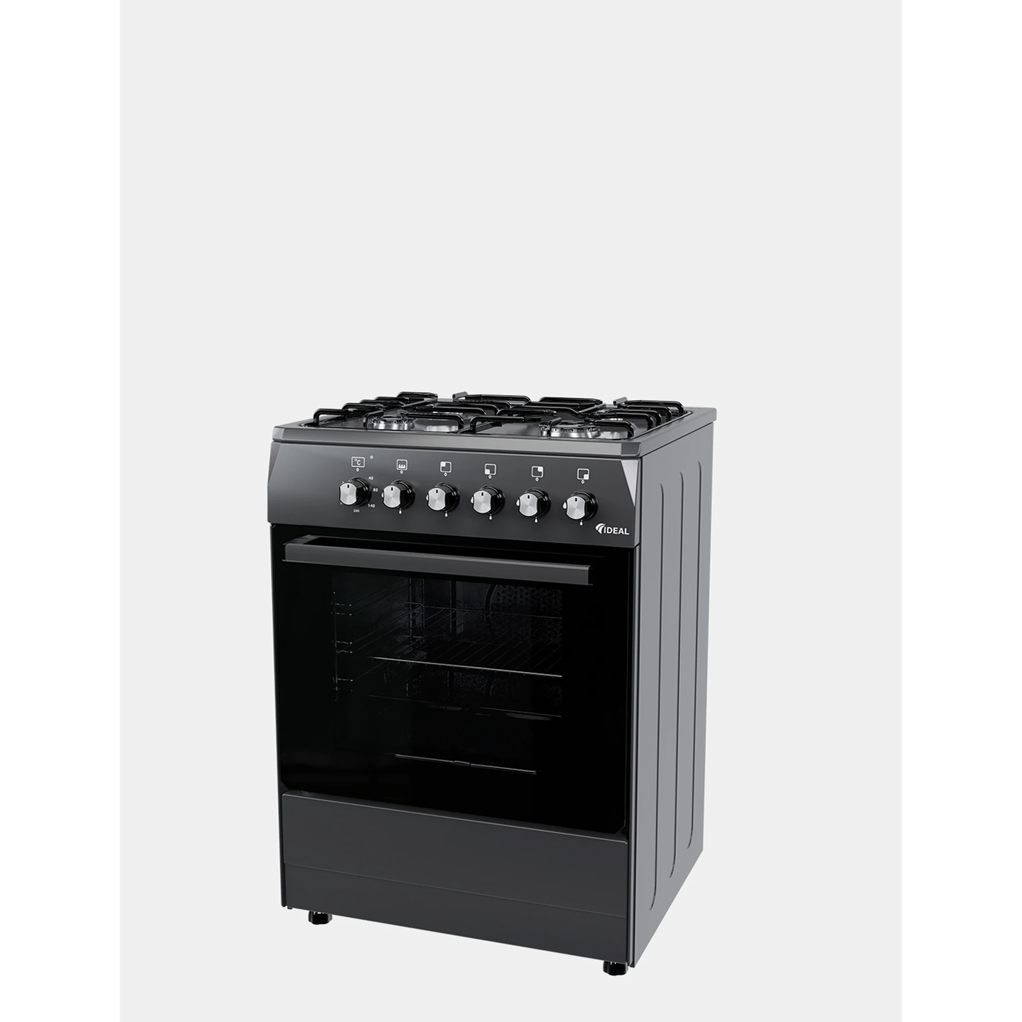 100% Original L115 Gas Cooker With 4 Burners 65 Liters Eco Oven Electric Ignition For Household Use