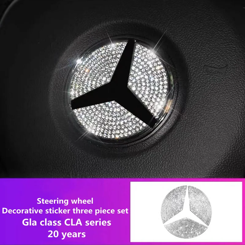 For Mercedes Benz GLA180 GLA200/220 CLA200 CLA260Steering Wheel Air Vent Diamond Decoration Crystal Interior Sticker Accessories