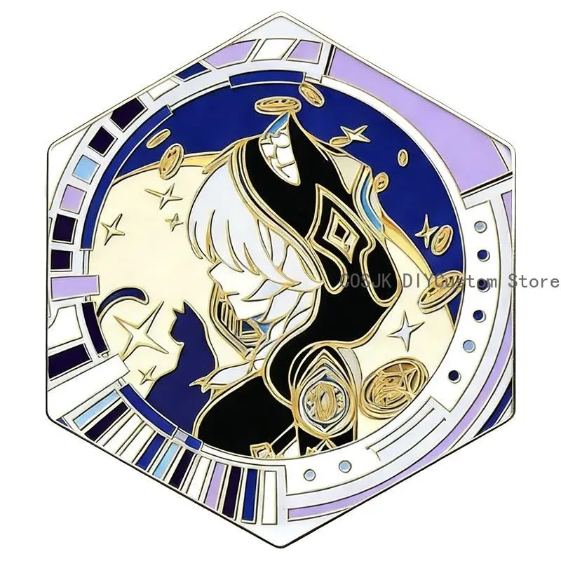 Game Honkai：Star Rail Cipher Metal Badge Brooch Pin Pendant Anime Bedge Clothes Decor Cosplay Game Souvenir Birthday Gift