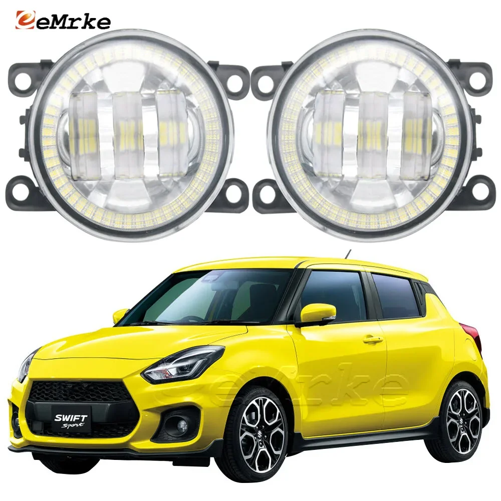 

2X LED Car Light Assembly for Suzuki Swift Sport V 5 A2L414 2018 2019 2020 2021 2022 Driving Fog Lamp Angel Eyes DRL Aperture