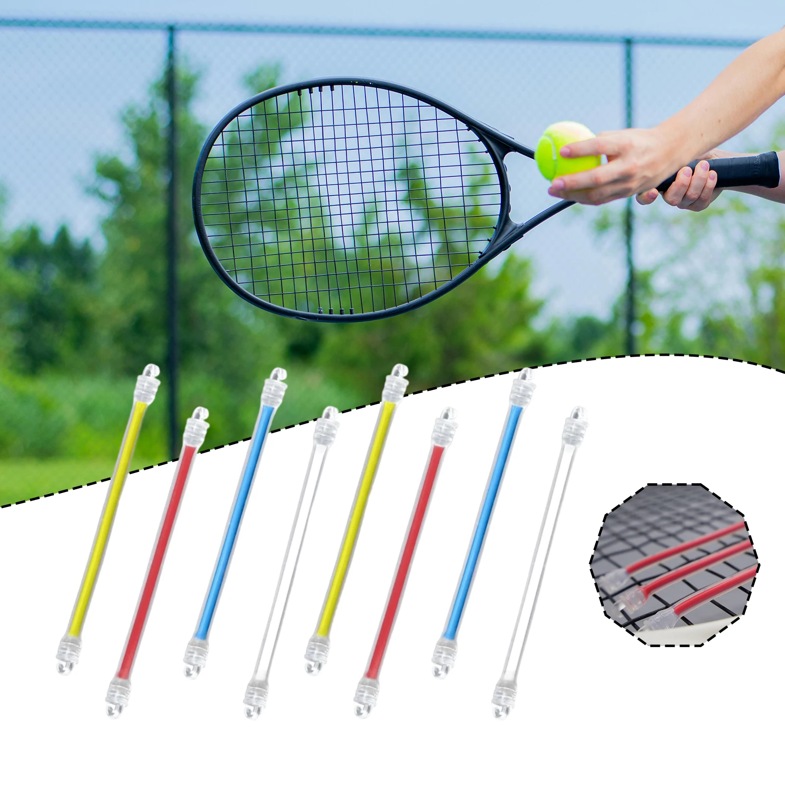 

Силиконовый амортизатор для теннисной ракетки: снижает вибрацию, двойной крючок, аксессуар для ракетки, для любителей спорта