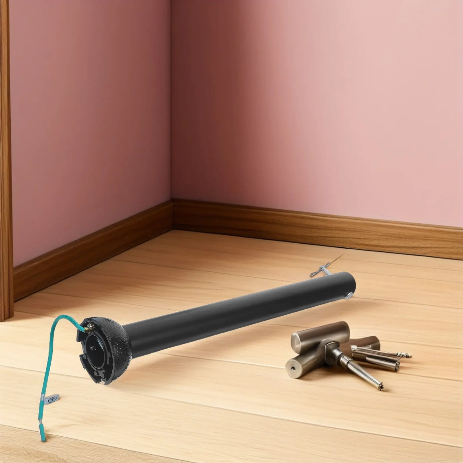 Black Ceiling Fan Rod Extender Kit Aluminum Downrod Pendant Ball Ceiling Fan Extension Pole for Large Rooms Light Extension Pole view 6