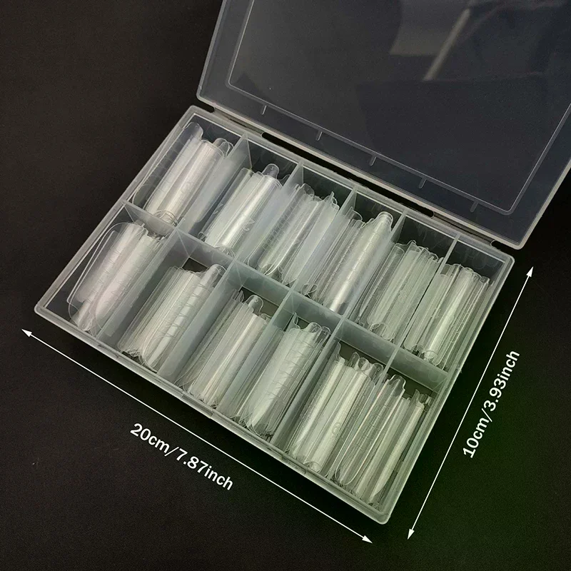 140Pcs Sandwich Dual Nail Form Mold Reusable Full Cover Mold Clear Nail Art Extension Shaping Tool Coffin Almond Nail Forms