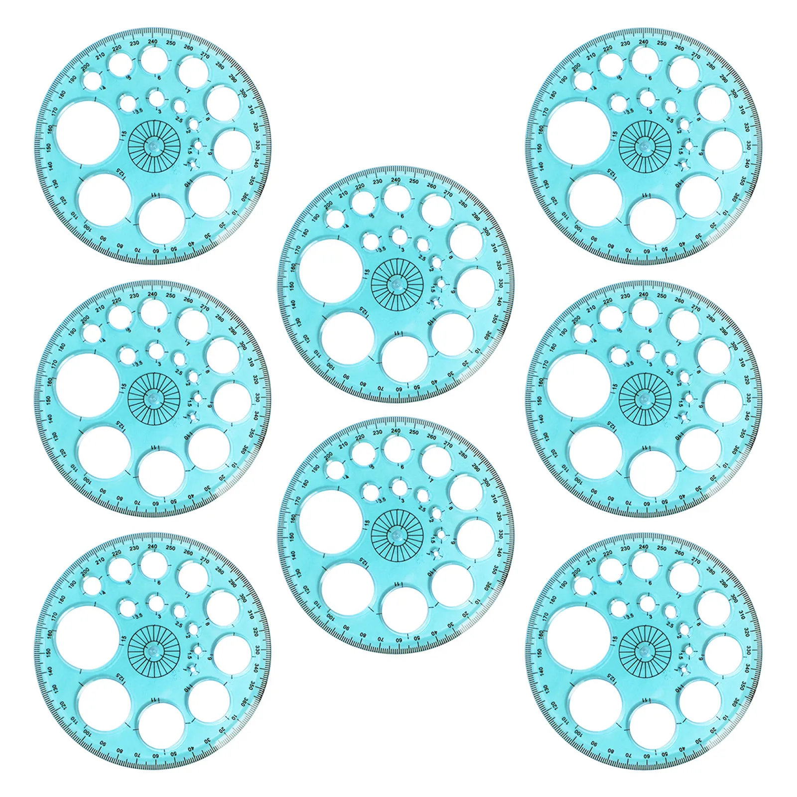 8 Pcs Art Creation Angle Tool Engineering Layout Protractor Drafting Design Measuring Beginner Geometric Calculation Helper