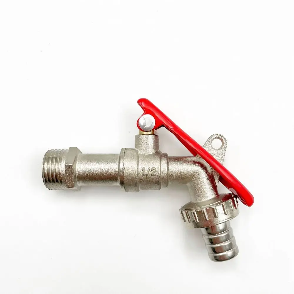 Durable With Lock Garden Hose Faucet 1/2 Inch 3/4 Inch Zinc Alloy Lockable Faucet Replacement Garden Tools Thread Water Tap