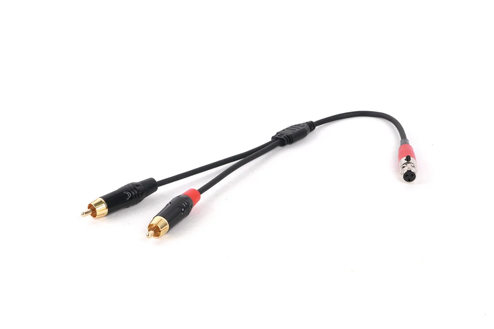 1pc 3pin 4pin 5pin mini xlr männlich/weiblich zu dual rca männlich adapter y-splitter kabel, mini xlr zu 2 rca kabel – Detail 4