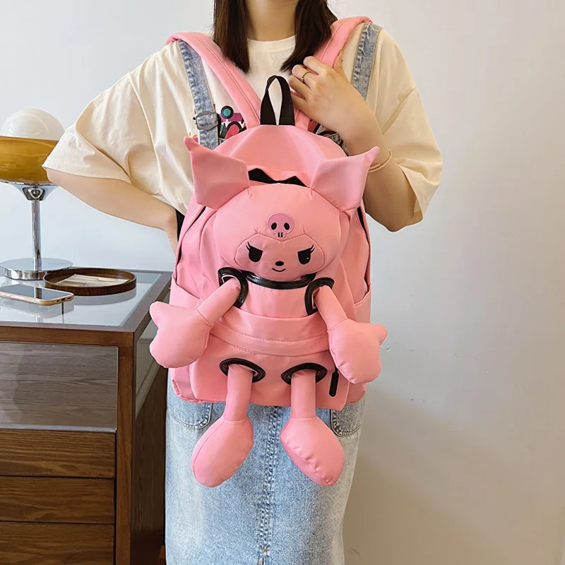 Backpack Kuromi doll lady 2024 summer new cool girl junior high school student bag cute travel backpack.