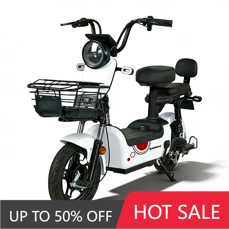 Vélo électrique adulte TTY China 350W/500W, batterie au plomb-acide 48V, deux vélos électriques de ville avec pédales