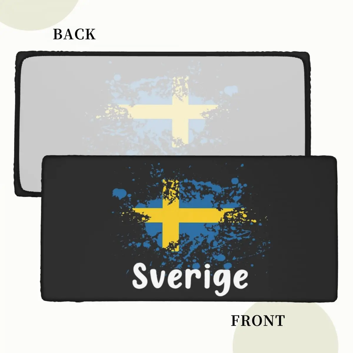 Swedish Flag Sweden Black Sverige Custom Rectangular Tablecloth Oilproof Table Cover for Dining Events Table Cloth