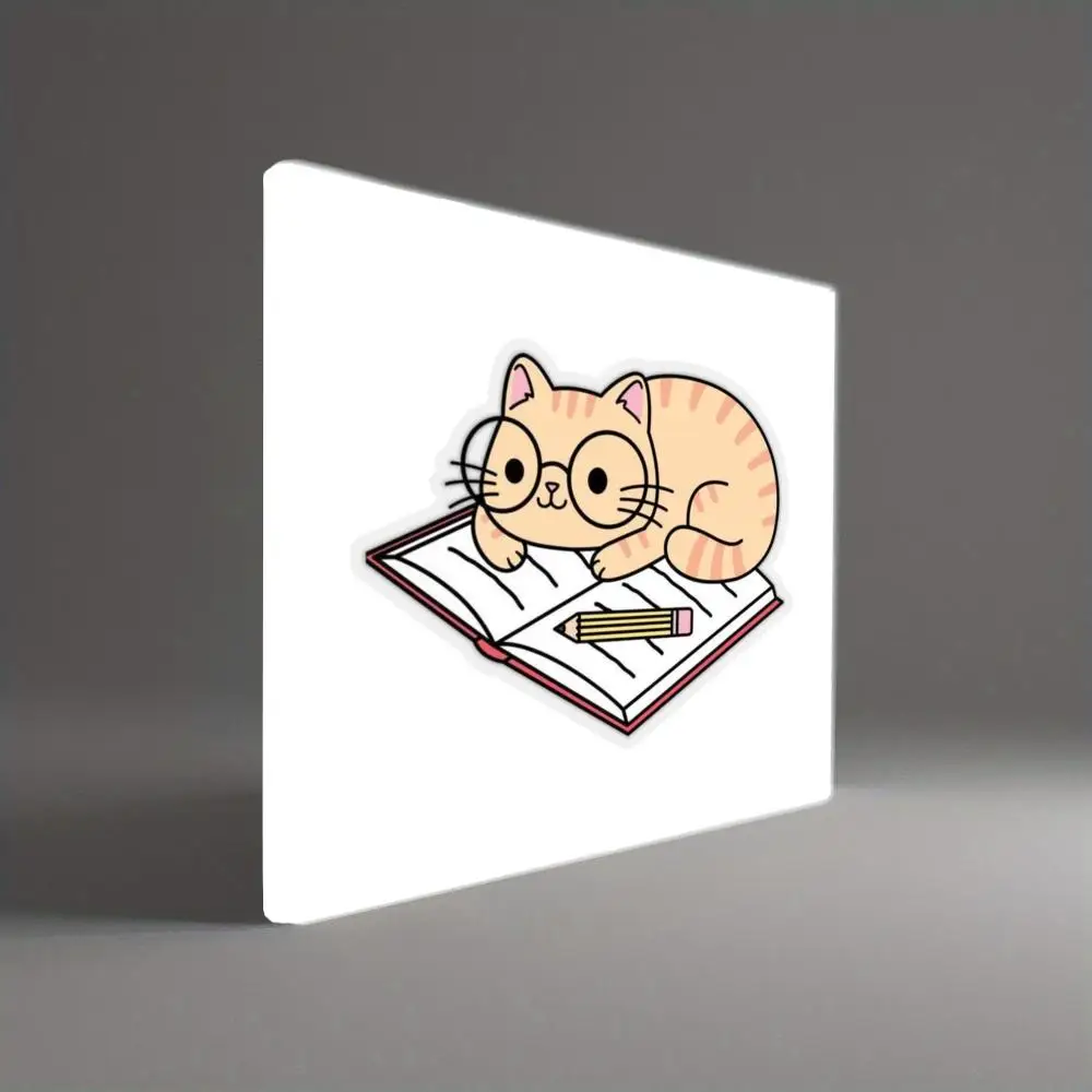 Learn cats and books Small mouse pad Cartoon cats square portable desk mat rubber anti-slip Laptop PC office accessorys mousepad