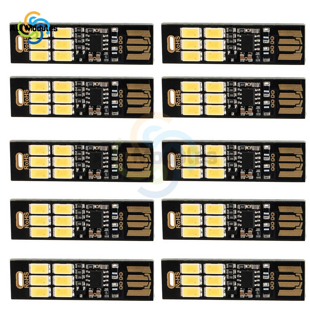 10PCS Mini 5730 USB LED Light 5V Touch Sensor luce notturna dimmerabile per Power Bank Computer Laptop PC Book lampada da tavolo da lettura