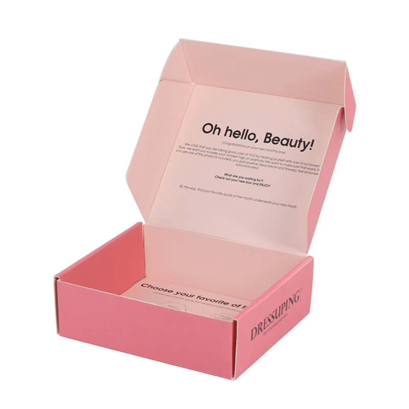500pcs Free Sample Custom Logo White Color Cosmetic Corrugated Packing The MOQ of 100 pieces Mailer Box Shipping Paper Box wj98
