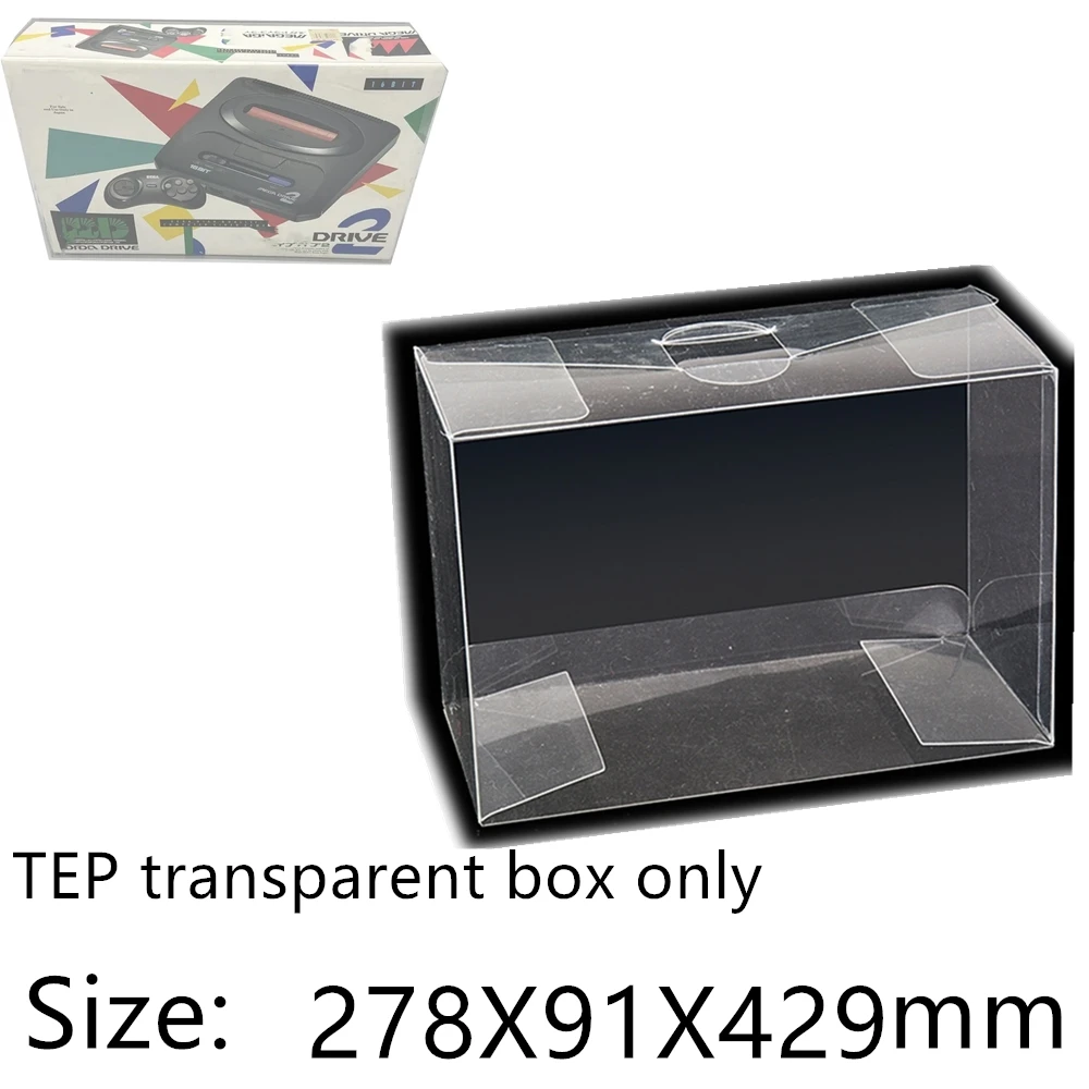 Collection Display Box For MD2/Sega MD Game Storage Transparent Boxes TEP Shell Clear Collect Case
