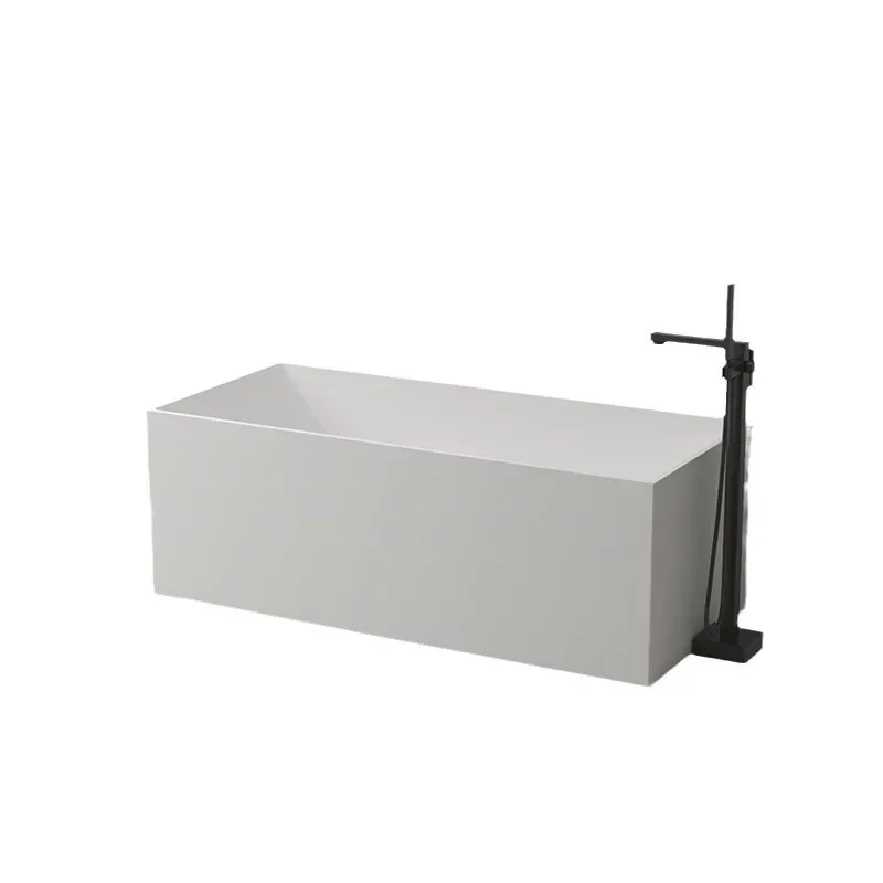 Square PMMA artificial stone bathtub Home hotel B & B bathtub Comfortable and comfortable