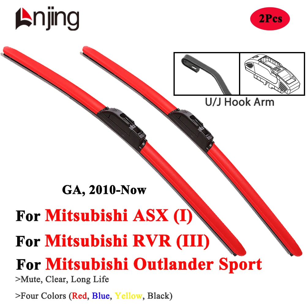 

LNJING Colorful Wiper Blades For Mitsubishi ASX RVR Outlander Sport 2012 2013 2016 2019 2020 2021 2022 2023 2024 Car Accessories