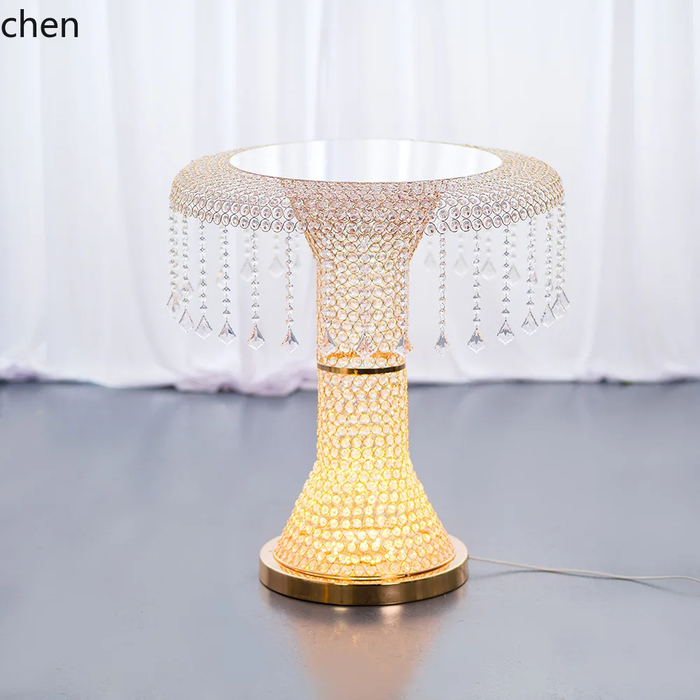 YFY European Crystal Cake Table Birthday Cake Stand 2025 New Model Wedding Party Decoration Romantic Wedding Celebration