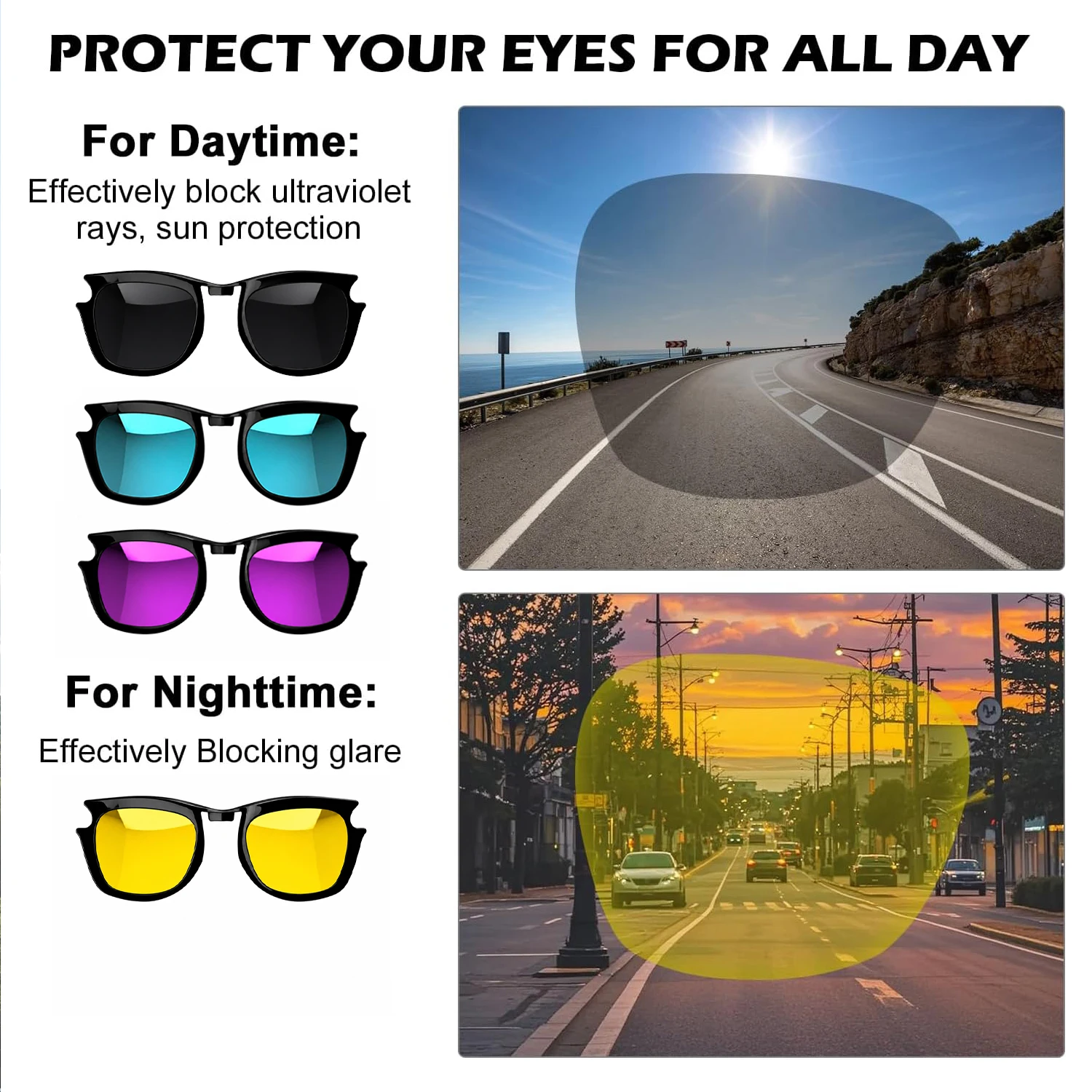 Polarisierte Clip-on-Gläser für RayBan Meta Wayfarer GEN 1&2&3 RW4006/RW4012/RW4011 50-22 Smart-Brillen, blendfreie, farbige Sonnenbrillengläser – Detail 3
