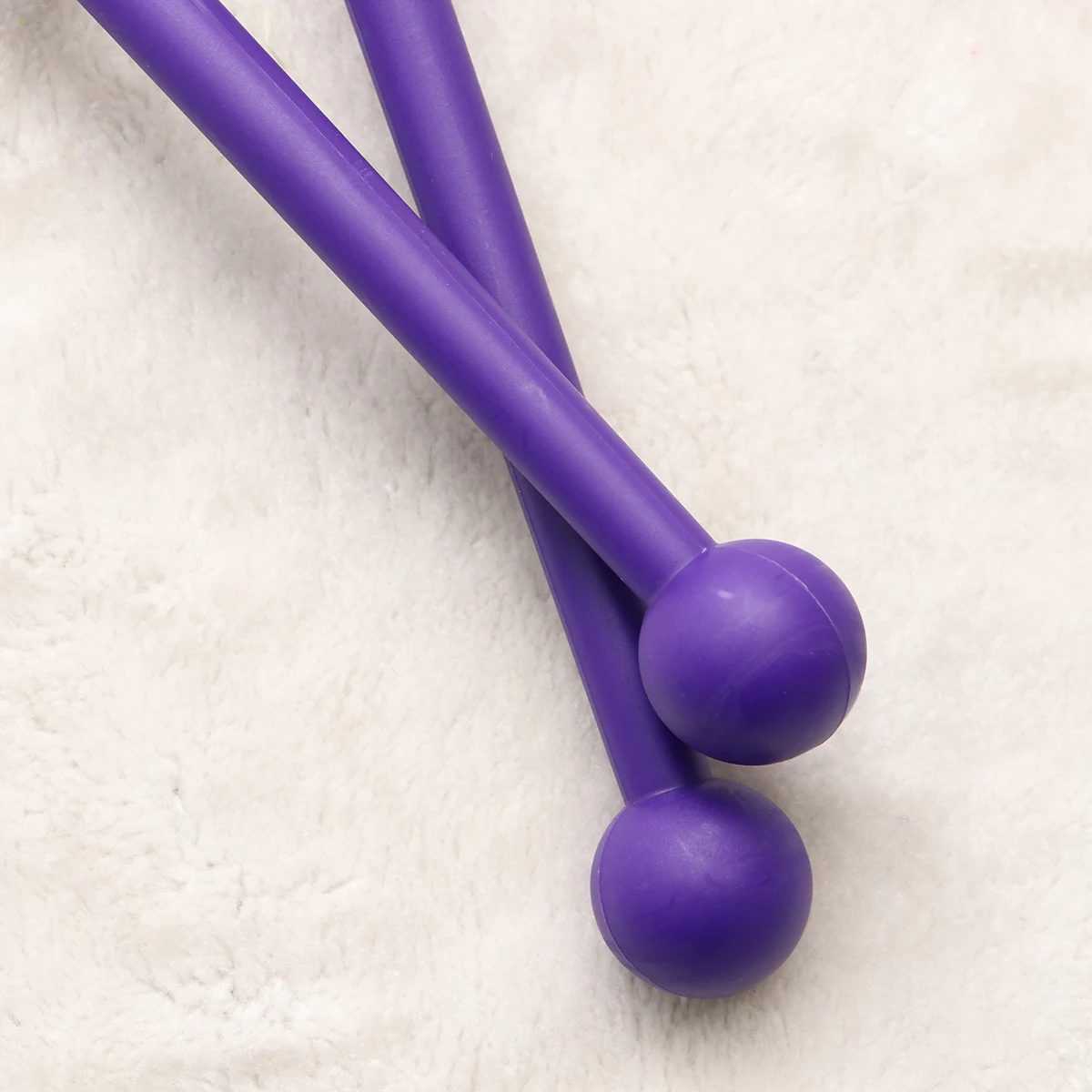 

1Pair Artistic Gymnastics Stick Purple Safe Thermoplastic Rubber Club Head Rhythmic Gymnastics Dance Stick for Dance