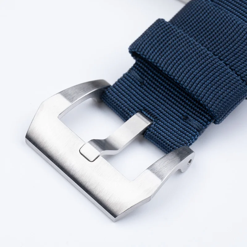 النايلون المنسوجة قماش حزام الساعات 24 مللي متر ل بانيراي حزام ل Luminor PAM01118 441 111 أسود أزرق أخضر رمادي حزام (استيك) ساعة سوار