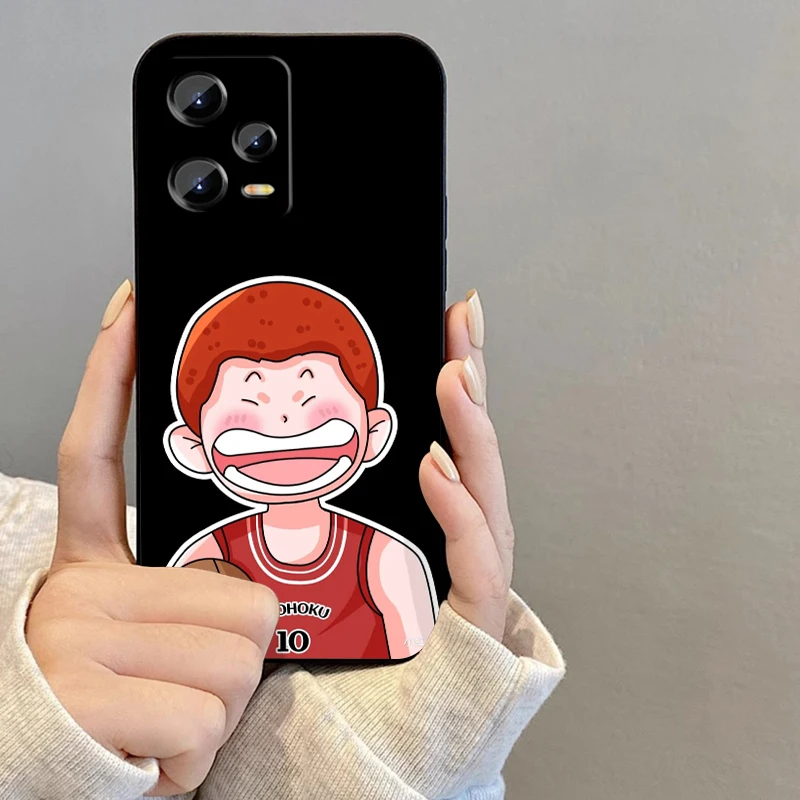 Anime S-Slam D-Dunk Sakuragis For Xiaomi Redmi Note 13 12R 12 12S Turbo 11 11T 11S 10 10S Pro Plus 5G Black TPU Phone Case