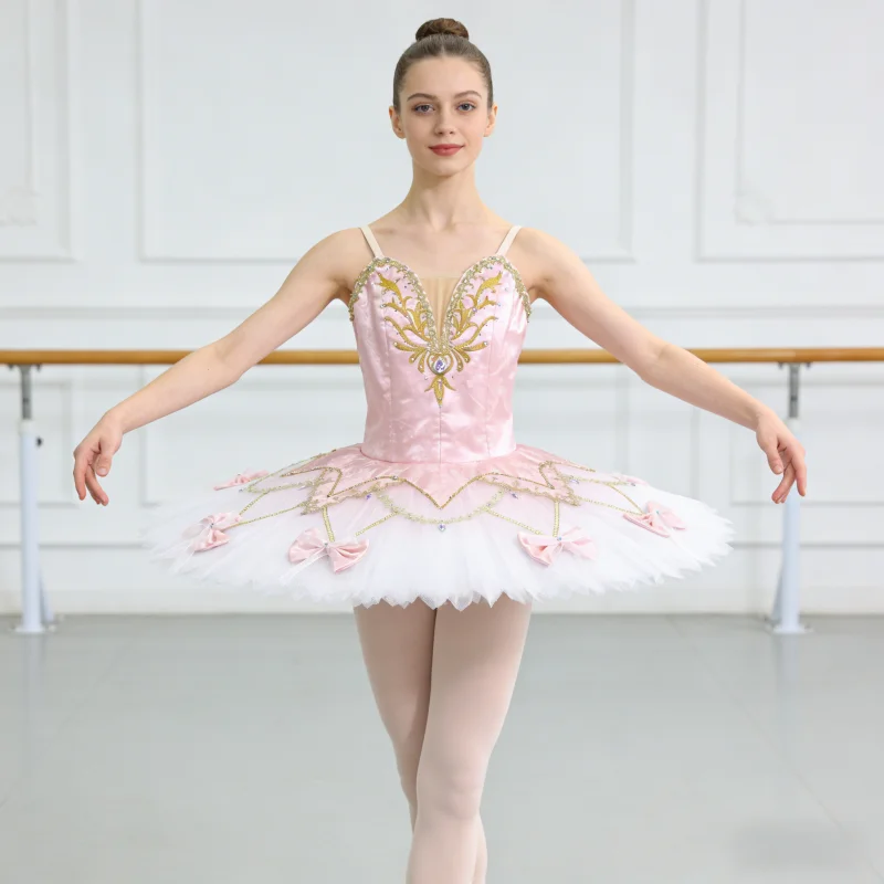 

BT26011087 Professional High Quality Custom Size 7 Layers Kids Girls Women Adult Performance Wear Pink Bird Ballet Tutu Costumes