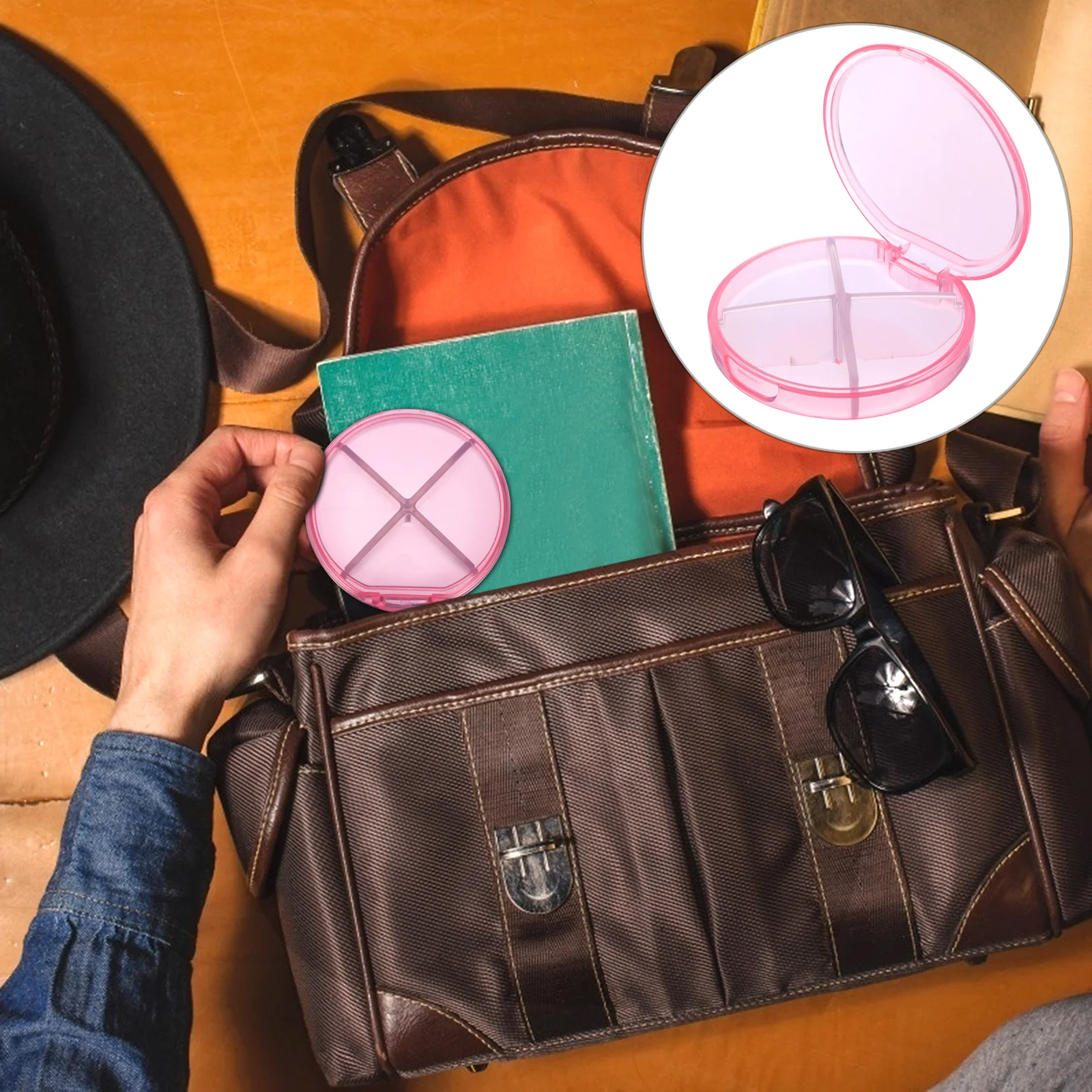 3Pcs 의학 정리함 휴대용 다기능 4 그리드 여행용 보관 용기 보석 장신구 일상 사용