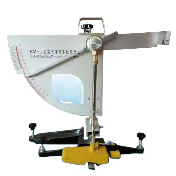 Portable Pendulum Friction Tester Meter Skid Resistance for Road Surface 220v 1-Year Warranty