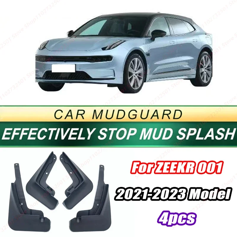 For ZEEKR 001 2021-2023 Model 4PCS Front Rear Mud Flaps Splash Guards Fender Mudguards Auto Accessories