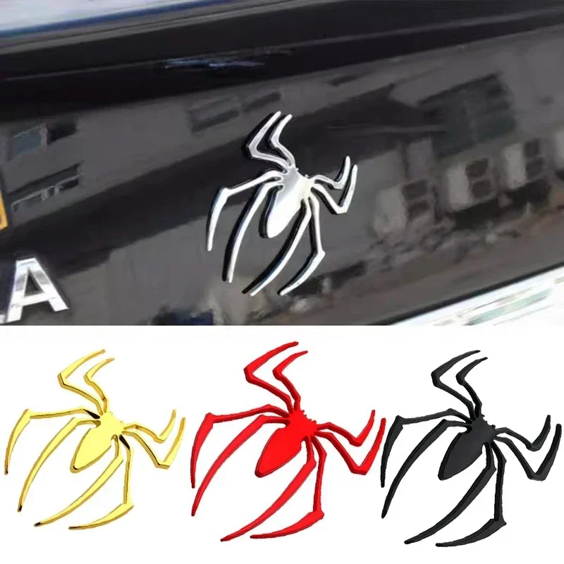 3D Metal Spider Logo Car Sticker Windown Rear Trunk Emblem Badge Styling