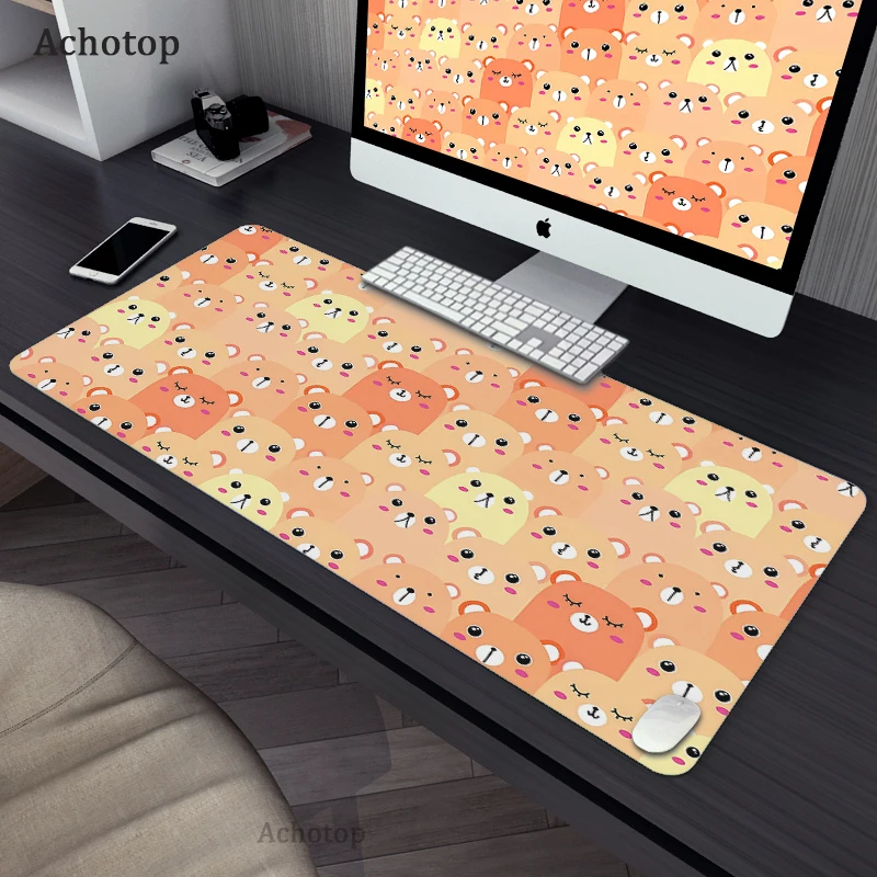 

Mousepad Kawaii Gaming Speed Keyboard Pads Computer HD Print Mouse Pad XXL Rubber Carpet Locked Edge Mouse Mat 900x400mm