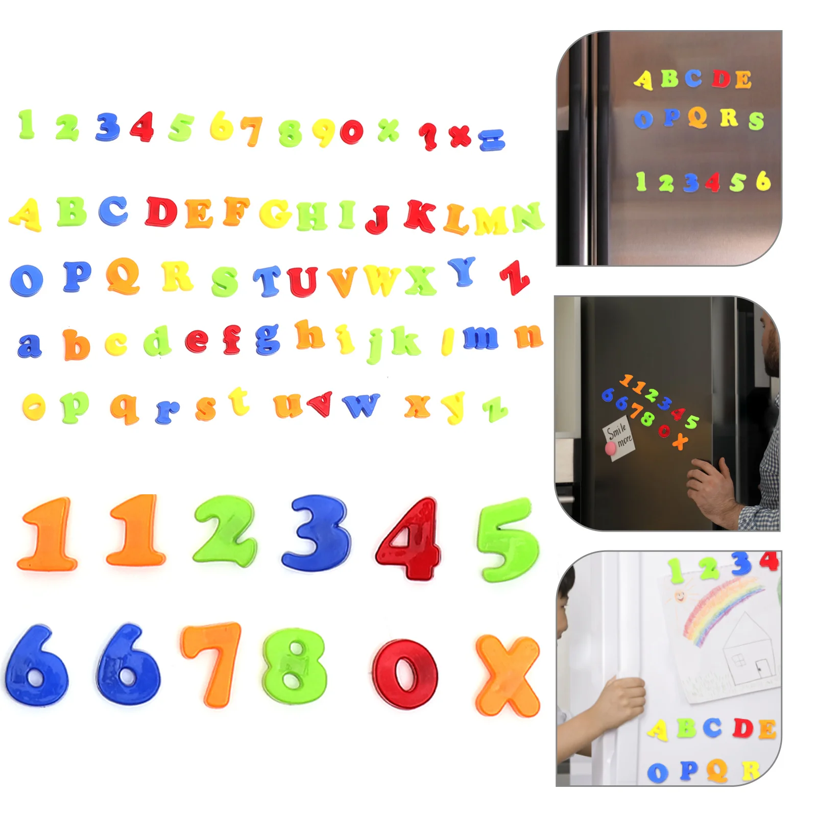 78Pcs Alphabet Numbers Magnetic Colorful Educational Letters for Refrigerator Spelling Phonics Recognition Practice