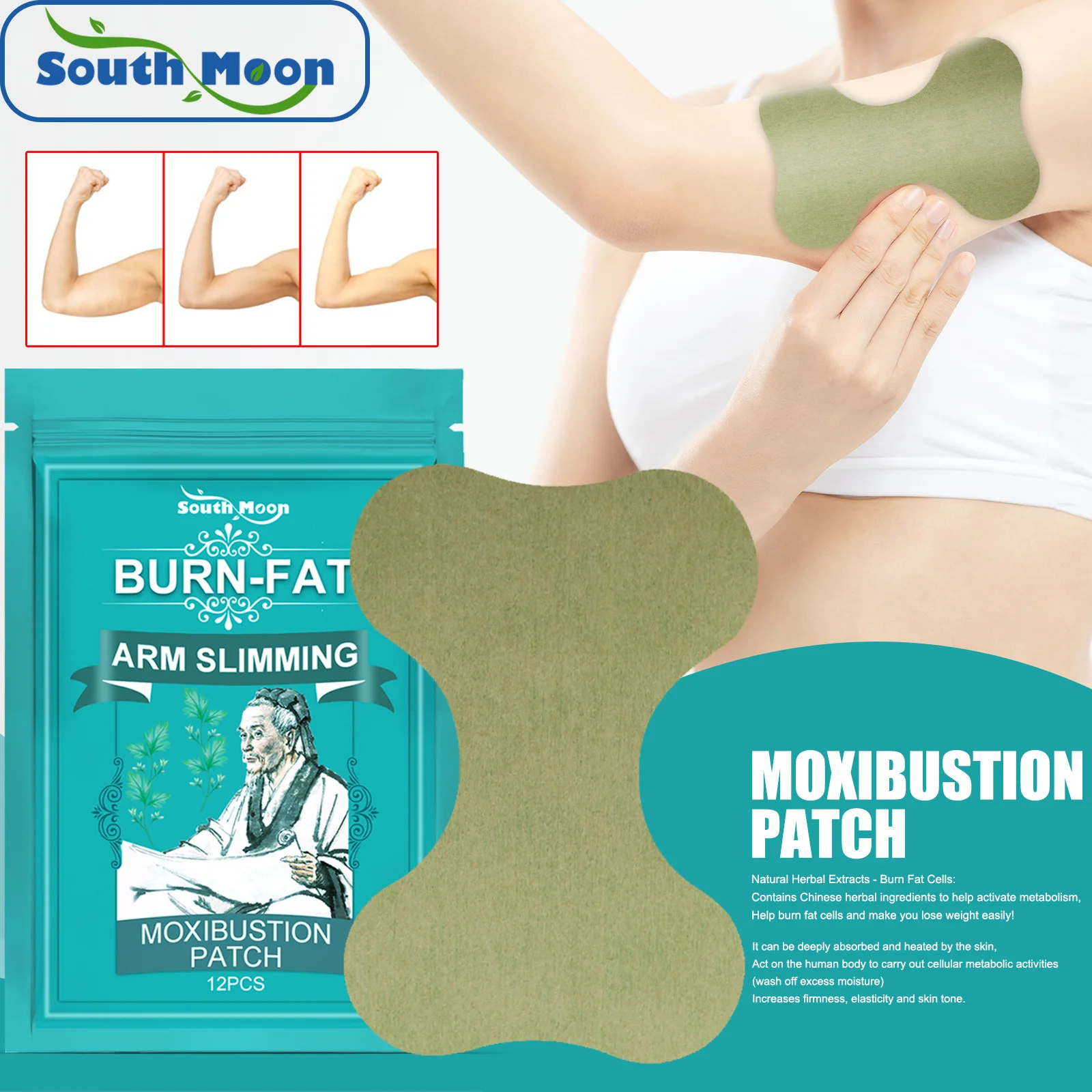 Moxibustion des bras minces, beauté amincissante du corps paresseux, compression chaude, mise en forme