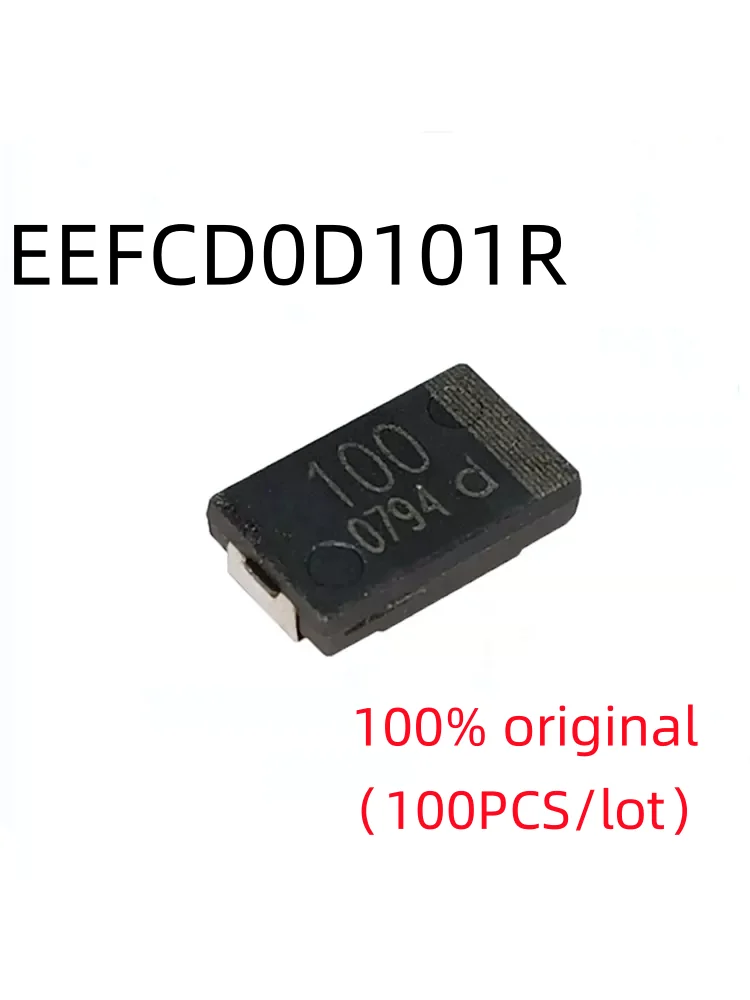 

Original EEFCD0D101R screen printed 100 2V 100UF imported polymer tantalum capacitor SMD/7343