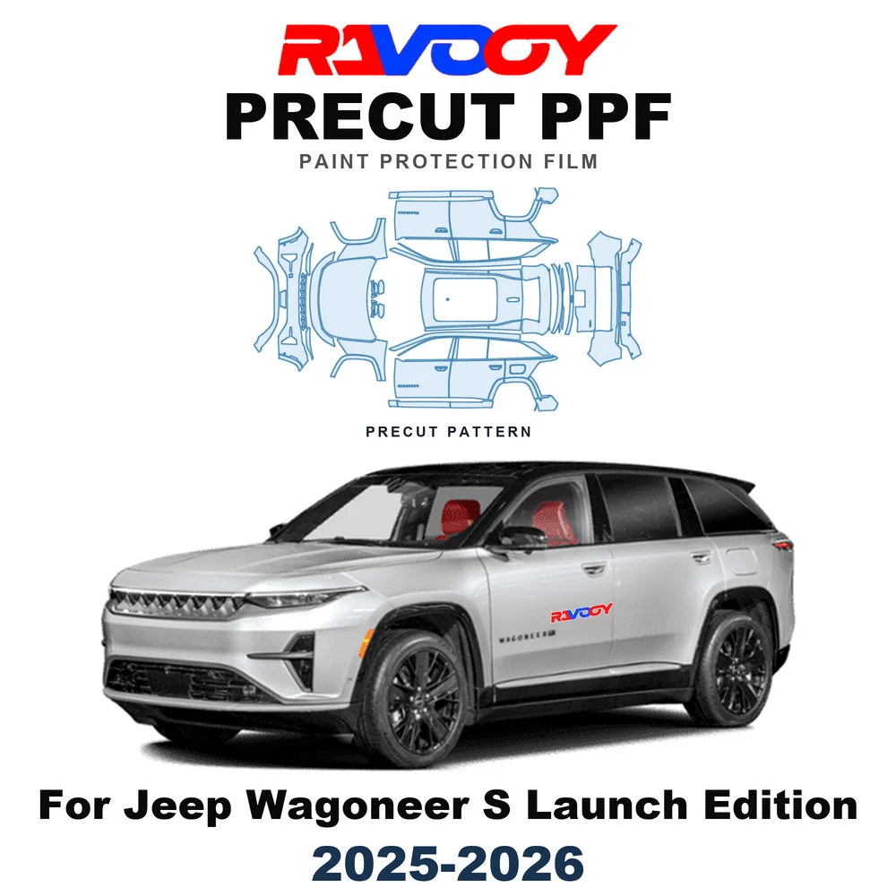 Precut PPF For Jeep Wagoneer S Launch Edition 2025-2026 8.5mil TPU Paint Protection Film Hood Bonnet Bumper Headlight Clear Kit