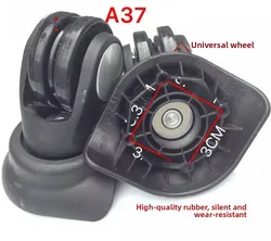 HongSheng A52 A65 A84 A23 A90 Luggage Bag Accessories Universal Wheels Black Hardware Parts for Suitcase And Bag