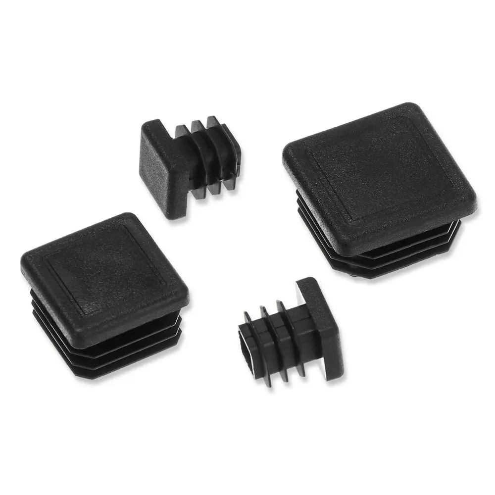 10Pcs/Pack Plastic Square Blanking End Caps Wear-resistant Furniture Feet Anti-slip Pad Chair Leg Caps Floor Caps Protection
