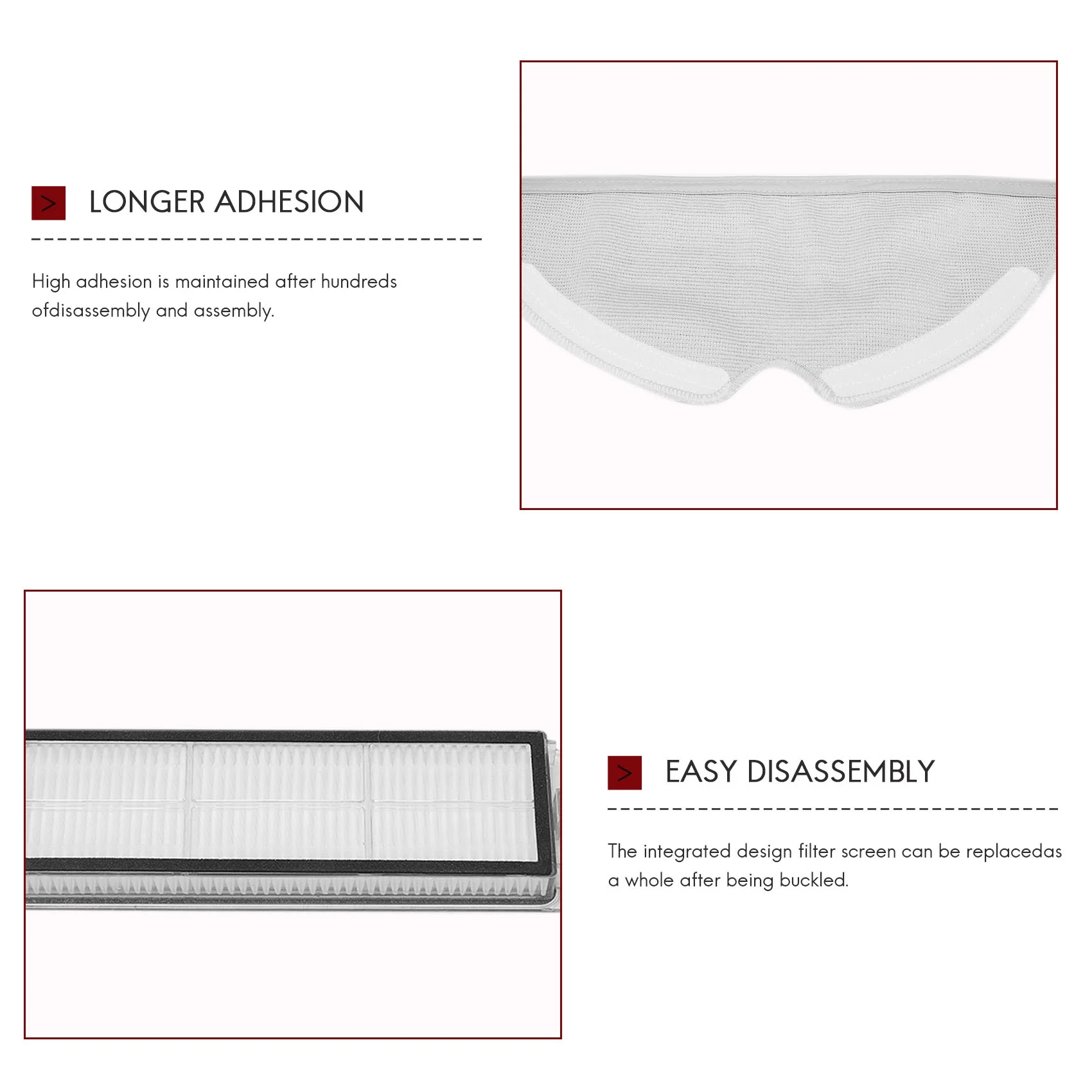 8 шт. комплект запасных частей для Xiaomi Mijia 1C, аксессуары для роботов, боковой ролик HEPA-фильтр, основная щетка, швабра