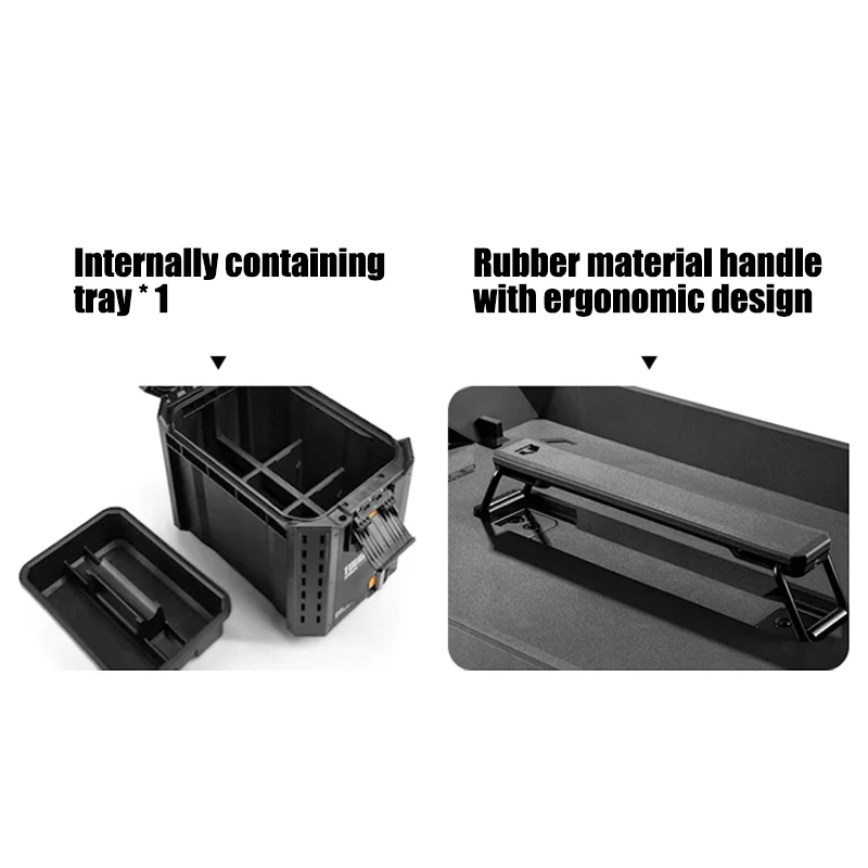 TOUGHBUILT Stacked side standing storage toolbox, hardware tool storage and organization, manual tool accessories TB-B1-B-60C