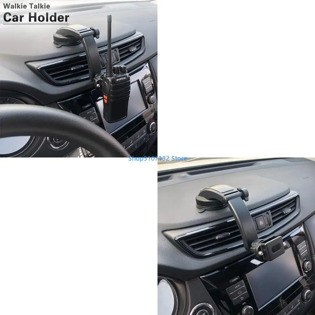 87HD Adjustable  Radio Car MountBracket 2 Way Radio Suctions Cup Holder Universal