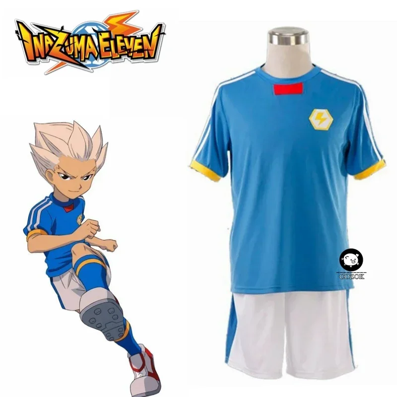 

Аниме Inazuma Eleven gouenji Shuuya Япония Любая размер горячая распродажа Хэллоуин голубые костюмы для косплея