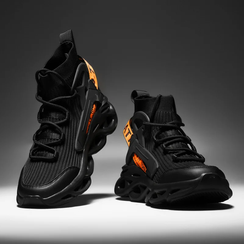 أحذية رجالية من القماش الشبكي عالية الجودة أحذية ماراثون رياضية للجري قابلة للتنفس وخفيفة الوزن ومريحة أحذية رياضية مضادة للانزلاق #5