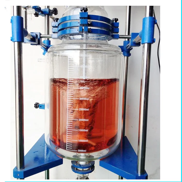50 Liters Speed-adjustable Single Layer Jacketed Glass Reactor for Lab