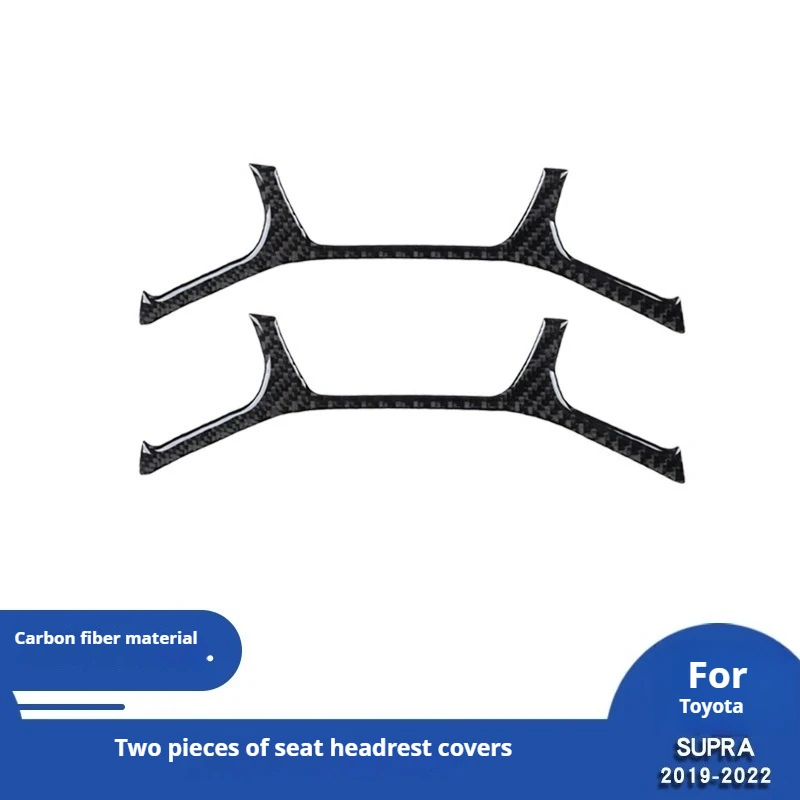 

For 19-22 Toyota Supra A90 Carbon Fiber Seat Headrest Decorative Stickers Automotive Interior Modification