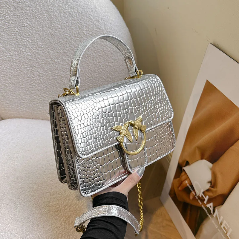 حقائب يد جلدية مشهورة للنساء، حقيبة ساعي عصرية للسيدات على طراز العلامة التجارية الفاخرة الكلاسيكية الأنيقة #1