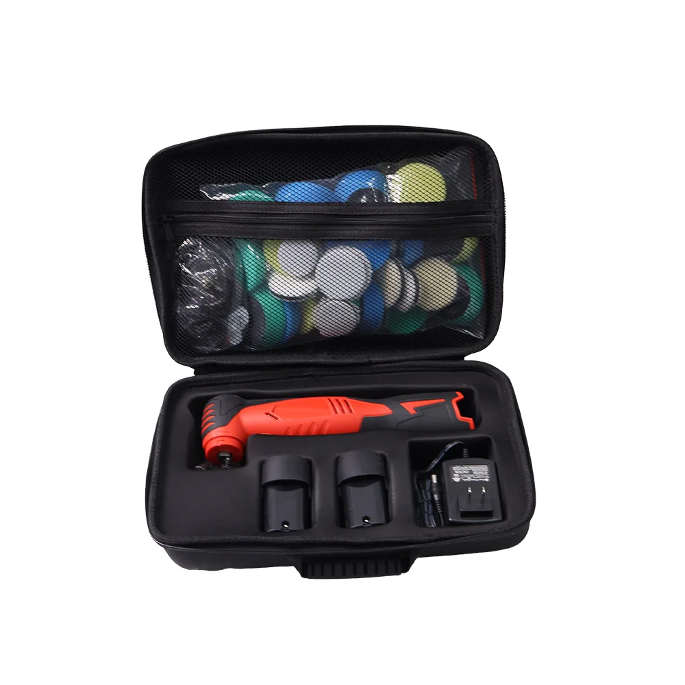 12V Brushless Cordless Dual Action Car Polisher 8.5mm Orbit with 75mm/50mm/30mm Backing Pad for Buffing Detailing