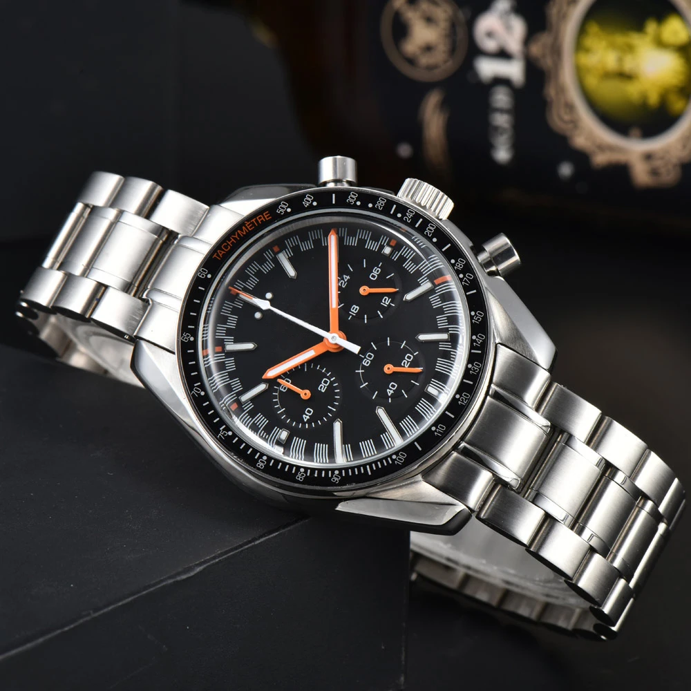 Montre à Quartz pour hommes, Logo personnalisé, mouvement VK-63, 39.7mm, luxe, mode décontractée, étanche 50M, nom personnalisé