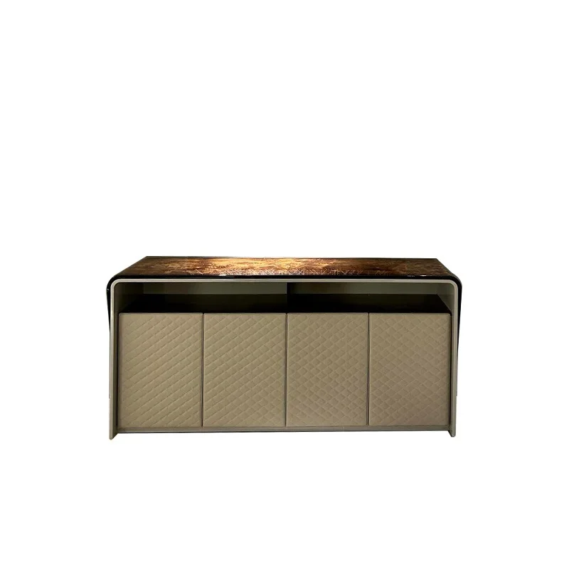 

Sideboard art light luxury luxury solid wood entrance cabinet high-end furniture