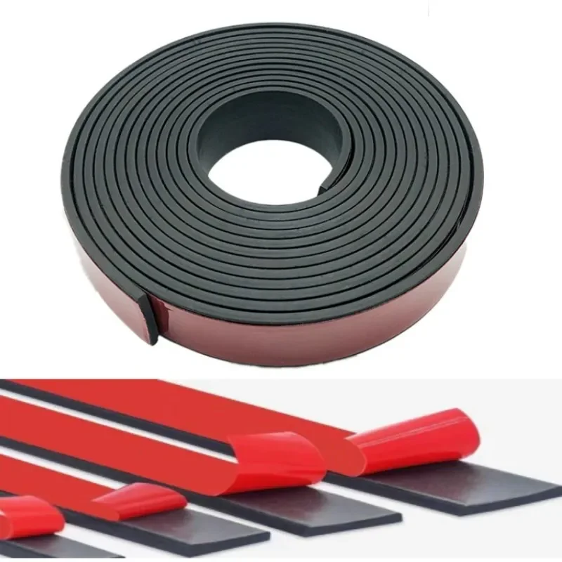 50cm Self Adhesive Black Silicone Rubber Strip Furniture Anti-skid Resistant Durable Shock Absorption and Anti-collision Gasket