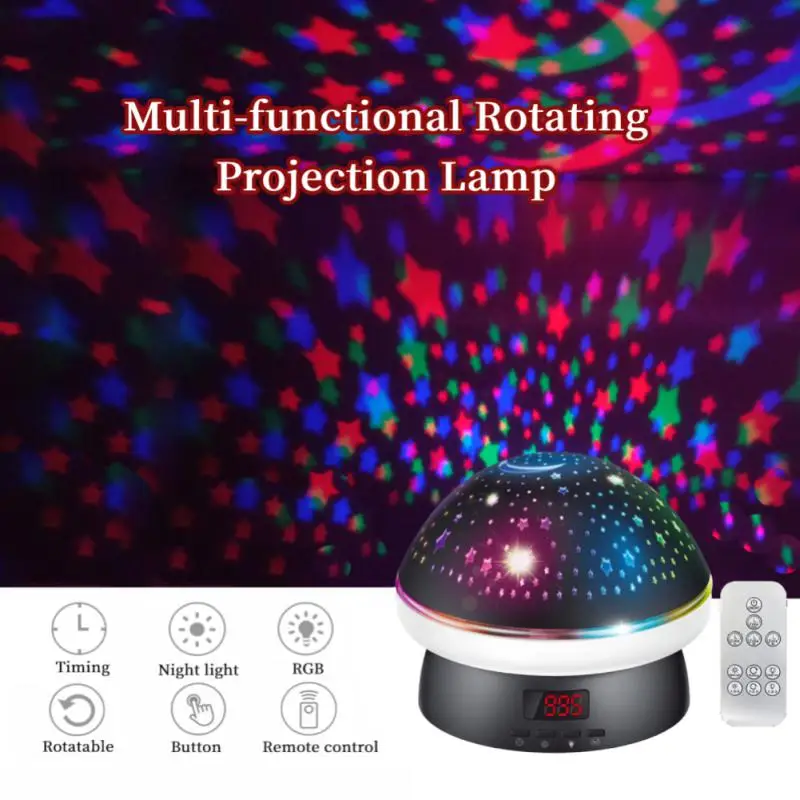 Galaxy Projector Starry Sky Rotating LED Night Light Planetarium Children Bedroom Star Night Lights Moon Light Kids Gift Lamp